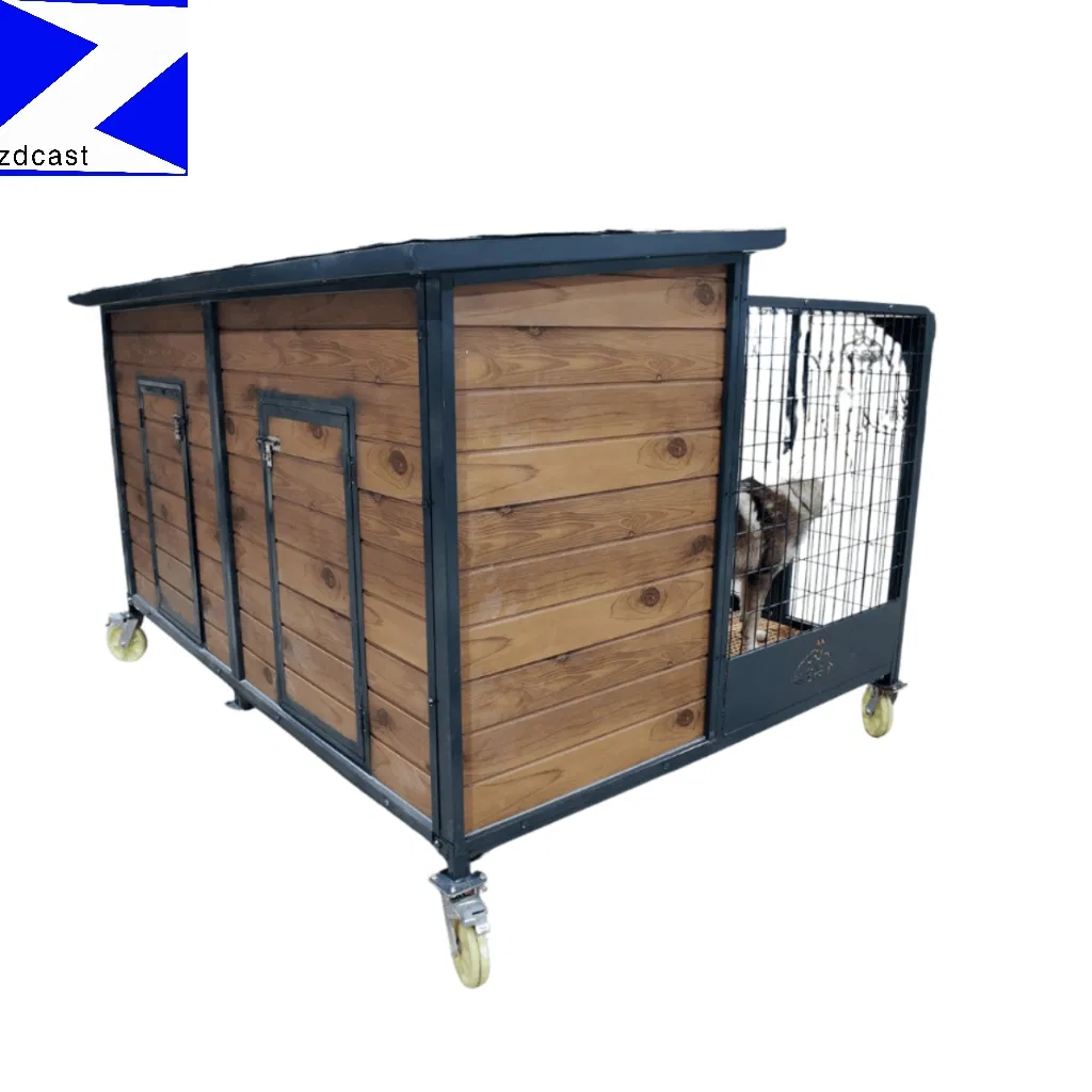 Luxury Outdoor Dog House with Modern Asphalt Roof and Wooden Kennel for Printed Pet Cages for Cats and Furry Friends