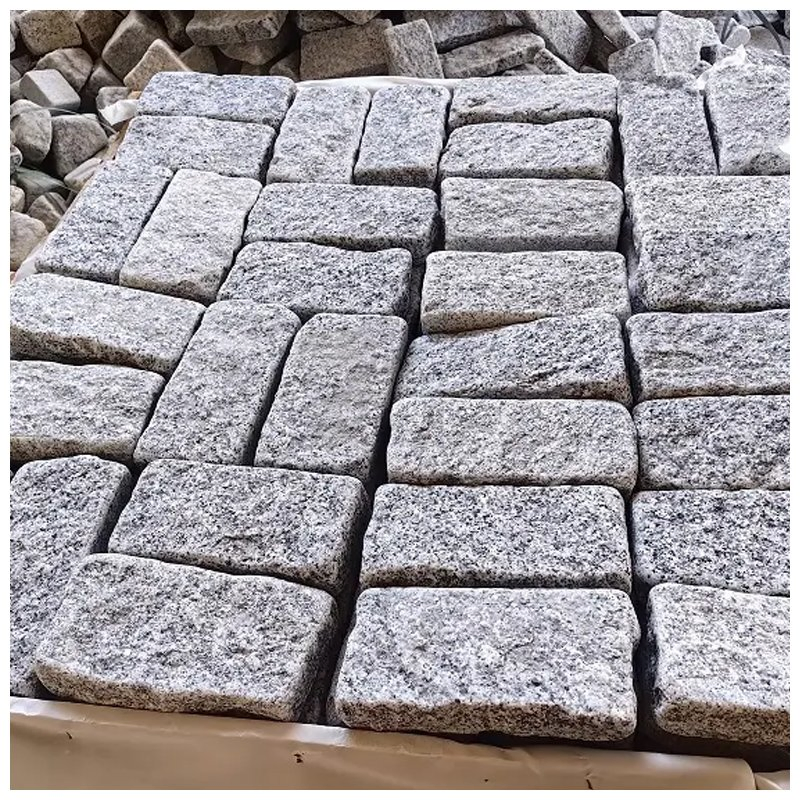 G603 Light Grey Granite Tumbled Driveway Cobblestone