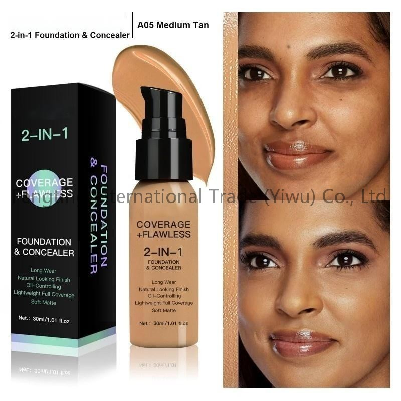 Oil-Control Foundation Cream with Long-Lasting and Non-Fading Coverage. European-Style Foundation Lotion.