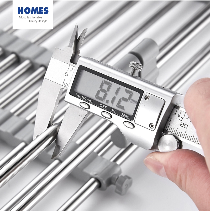 Kitchen Utensils Stainless Steel Retractable Sink Drain Rack Vegetable Washing Storage Basket