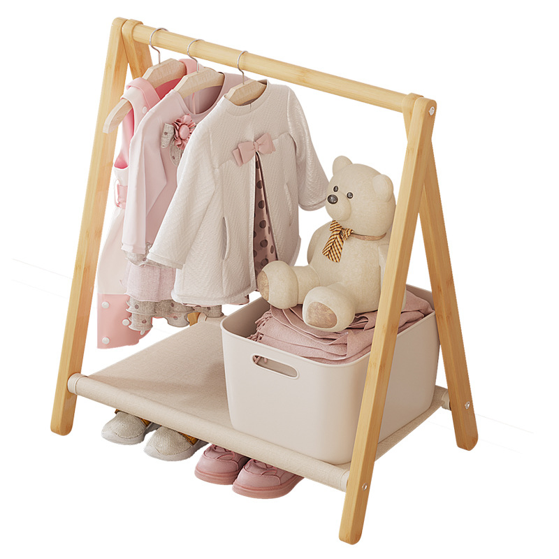 Foldable Indoor Clothes Rack Space-Saving Design for Bedroom, Living Room & Balcony
