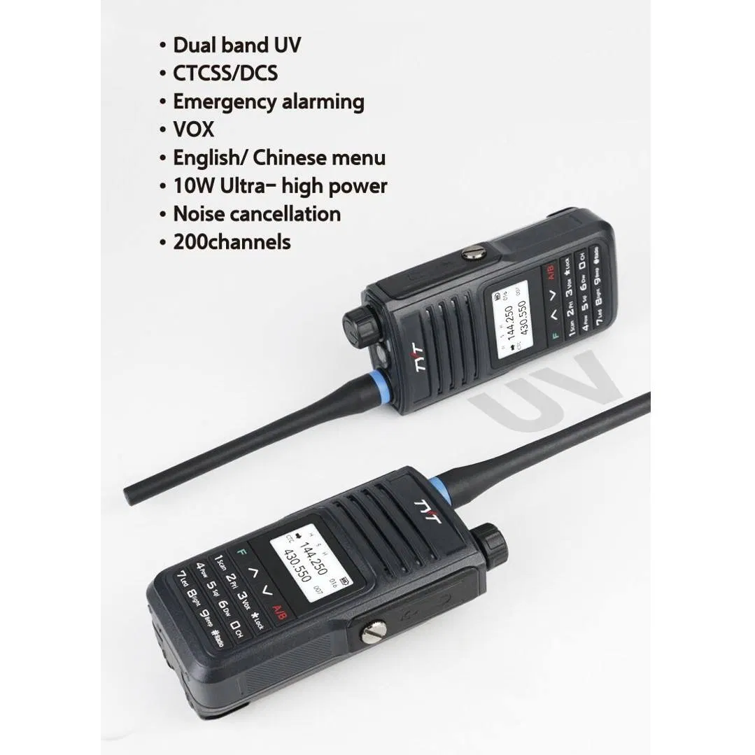Tyt Th-UV99 Waterproof IP67 Dual Band 10W Walkie Talkie 3000mAh Long Range