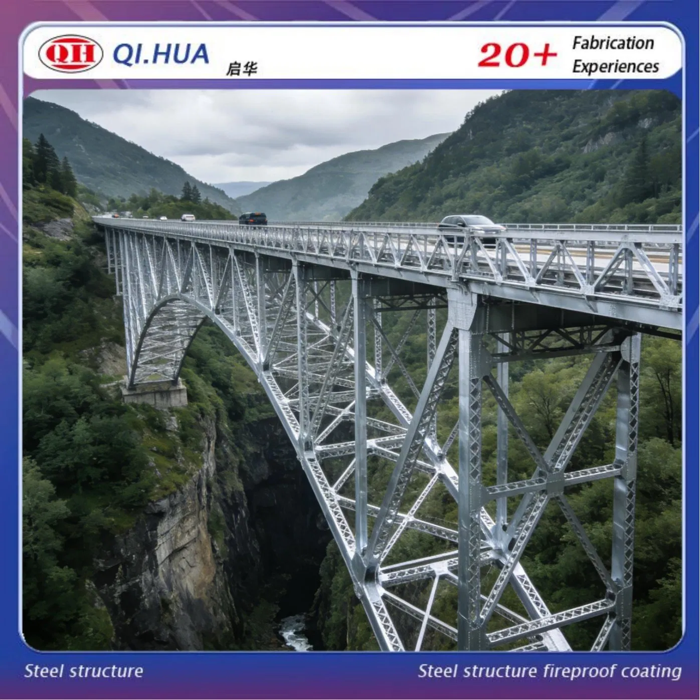 Customizable Long-Span Steel Structure Bridge for Maximum Strength