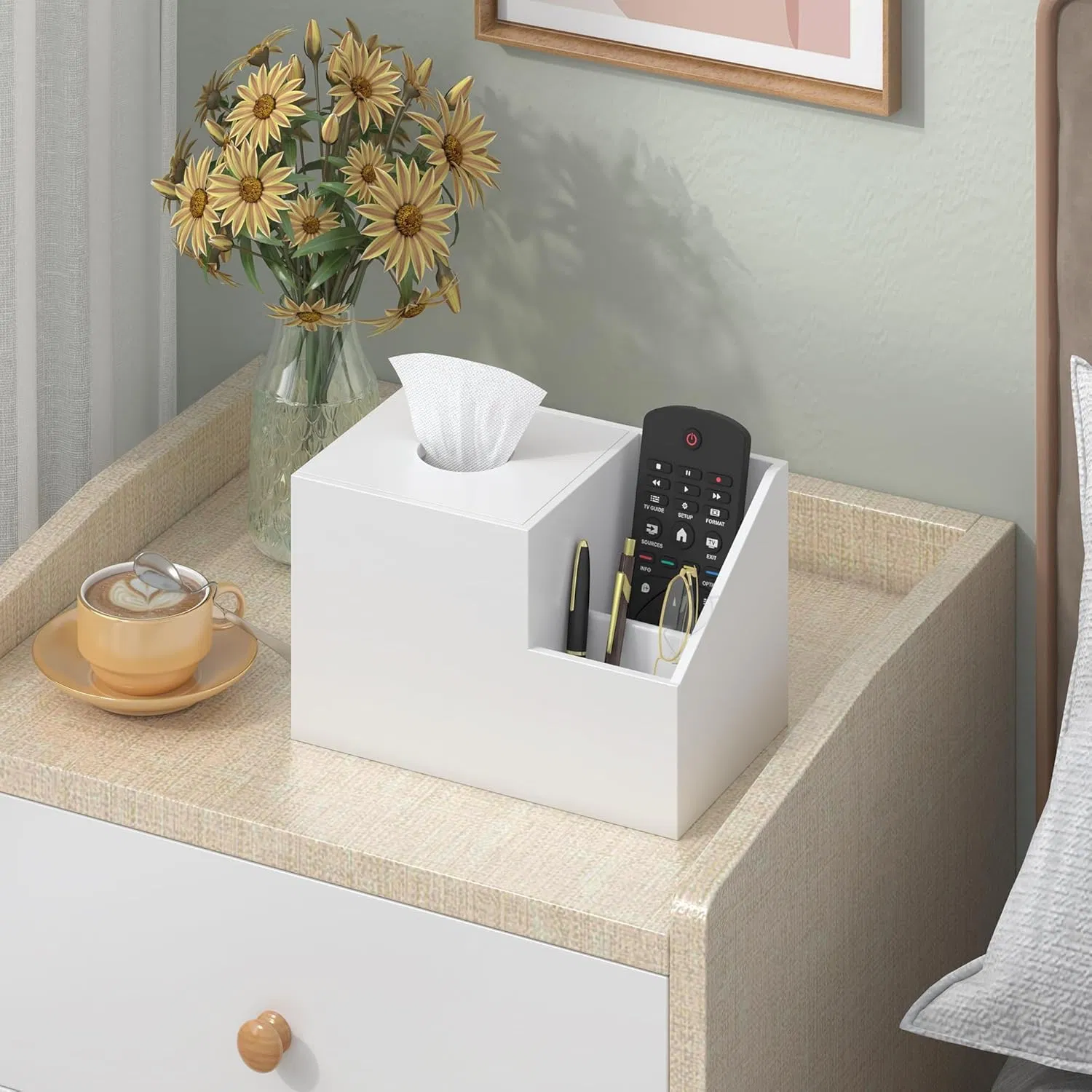 Bamboo Home Creative Living Room Bedroom Multi Functional Tissue Box