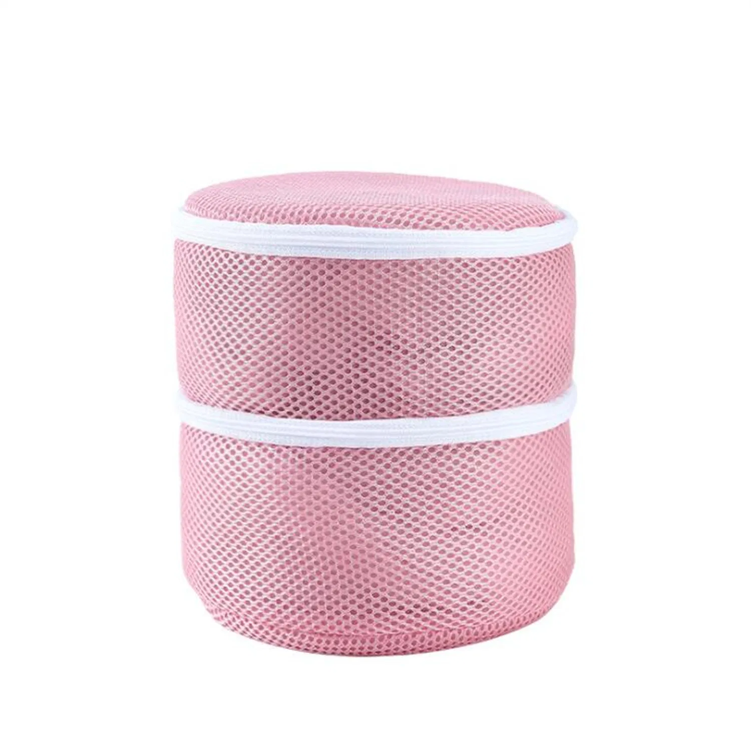 Two Layer Cylinder Shape Mesh Laundry Bags