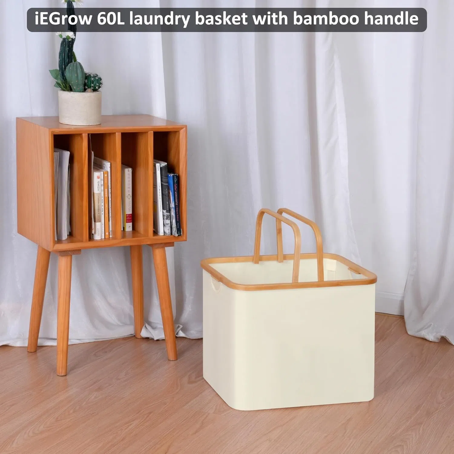Bamboo Household Cloth with Handle Folding Basket Basket Basket Basket