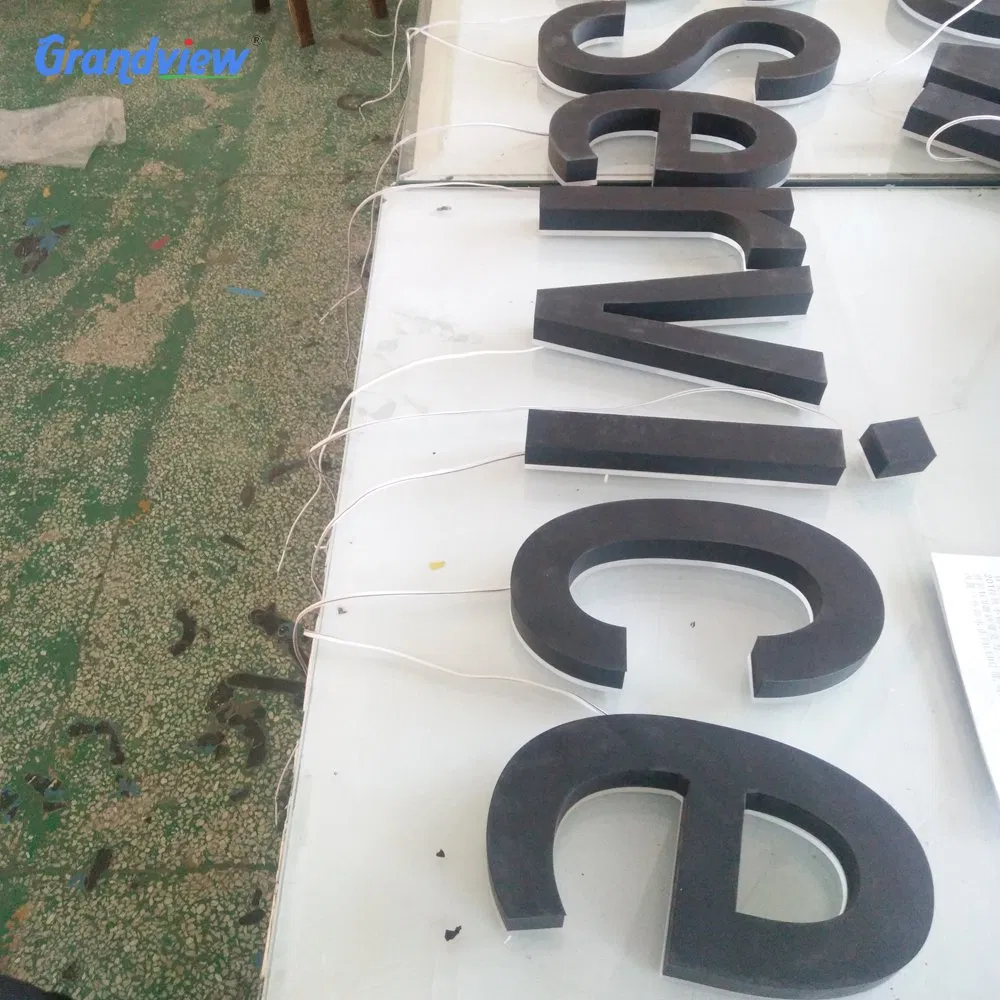 Stainless Steel Alphabet Logo Acrylic Backlit Letter Decorative Wall Mount LED Light up Illuminated House Numbers Sign