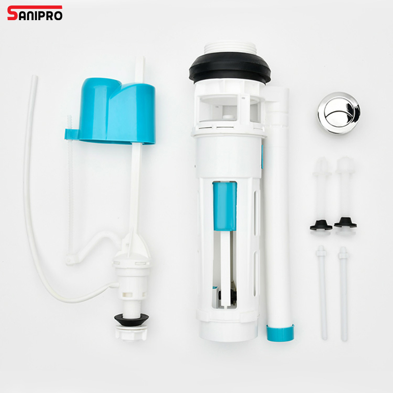 Sanipro Old Fashioned Single Drain Valve Toilet Water Tank Fittings Dual Flush Valve