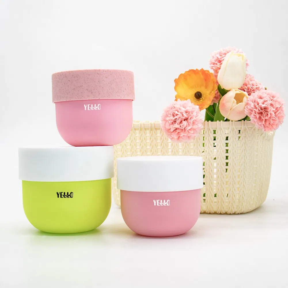 OEM Custom Matte Bowl Shape 100g 150g 200g 250g 300g 500g PP Plastic Hair Mask Body Scrub Butter Container Cosmetic Jars with Lids for Skincare Packaging