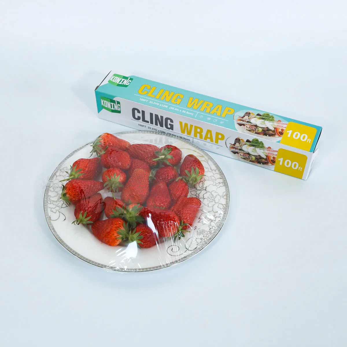 Custom High Transparency Good Adhesion Food Fresh Warp PVDC Cling Film