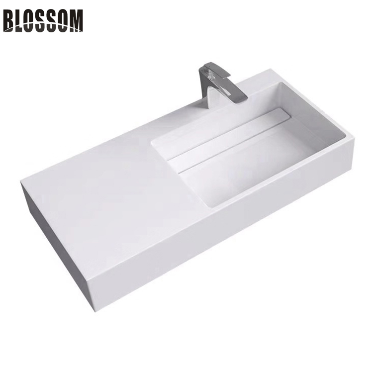 Wholesale Bathroom Cabinet Artificial Solid Acrylic Vanity Top Integrated Engineered Stone Sink
