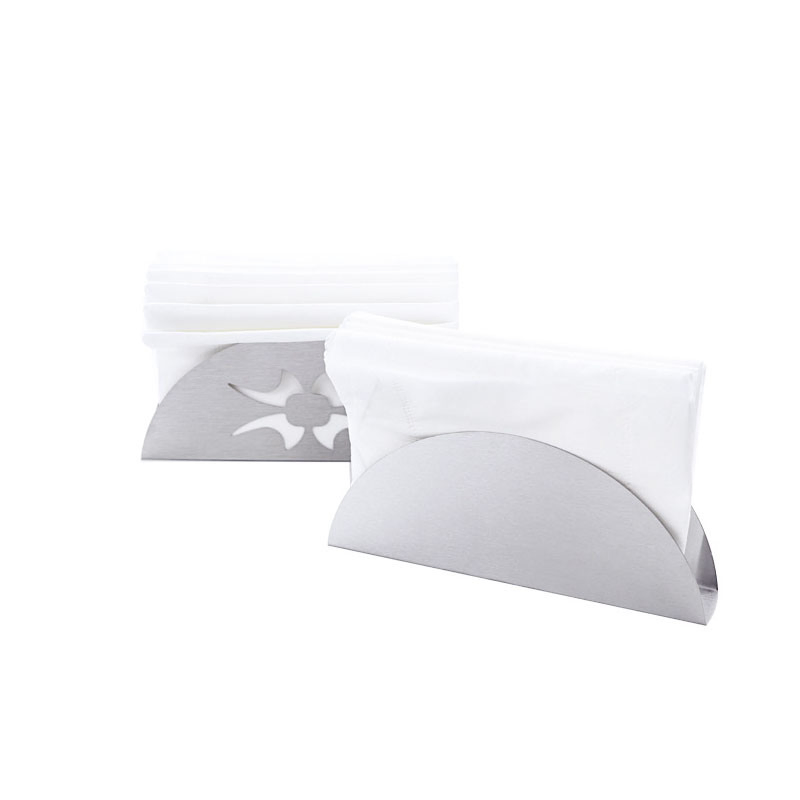 Stainless Steel Western Style Scalloped Tissue Box Paper Towel Napkin Holder Bl12084