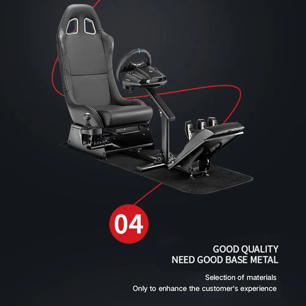 Wholesale Foldable Game Racing Simulator Bracket Seat Steering Wheel Stand and Chair Set