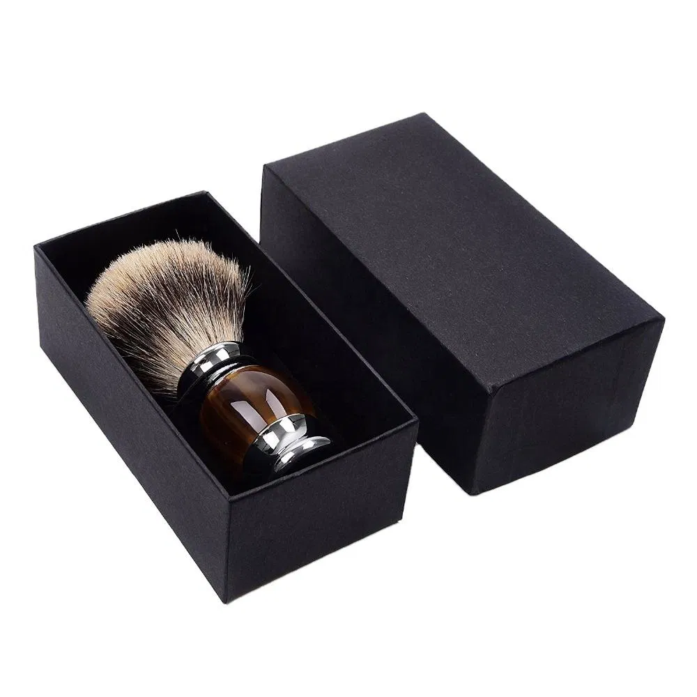Wholesale Custom Logo Silver Tip Badger Shaving Brush Toothbrush Beard Brush with Metal Handle Shaving Brush
