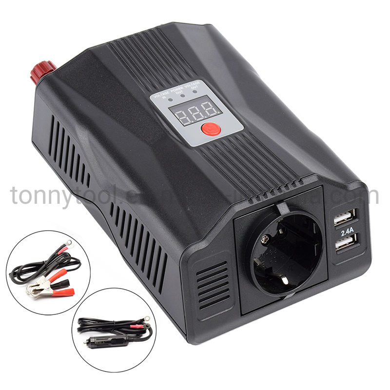 Автомобильный инвертор 12V в 220V 200W с USB и дисплеем