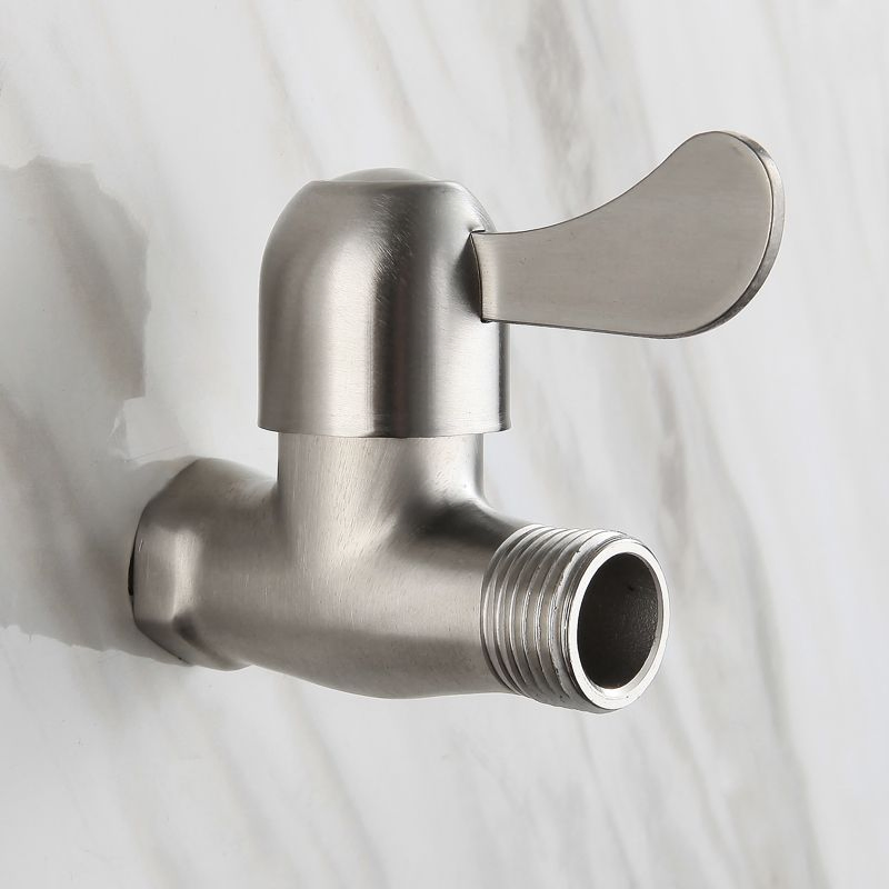 304 Stainless Steel Straight Through Valve Wire Drawing Water Pipe Valve G1/2 Stop Valve