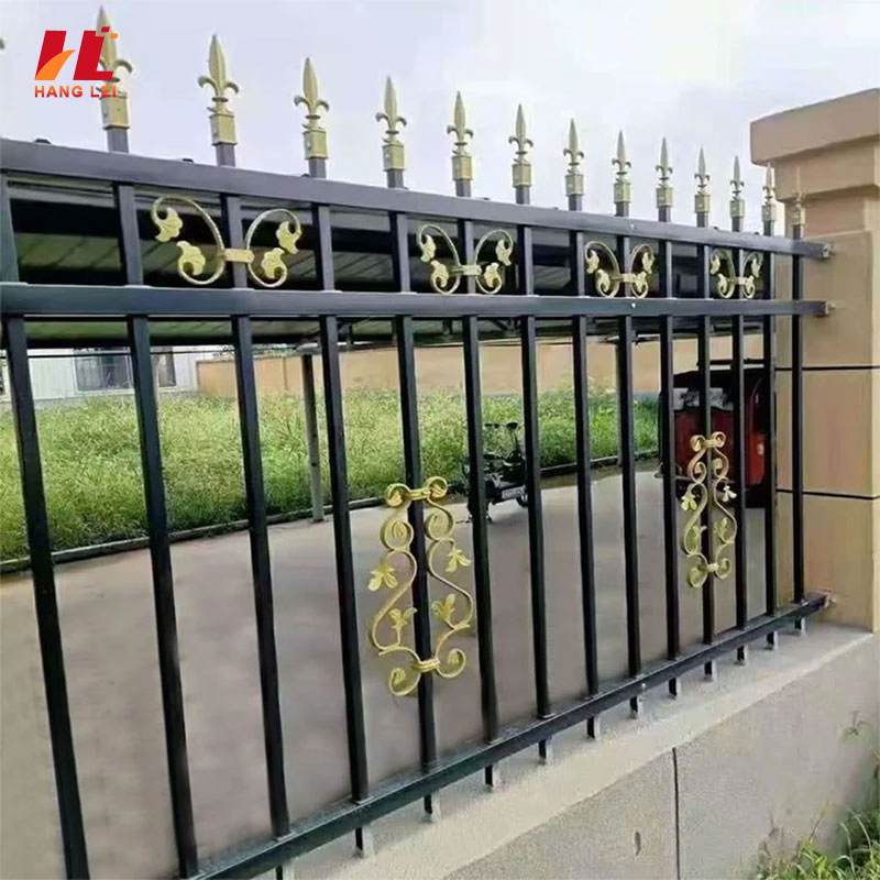High Safety Dependable Zinc Steel Iron Fence Panels for House Outdoor Garden Farm Security Construction