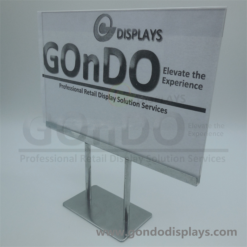 Acrylic T Shape Table Top Display Stand, Bottom Load, Portrait Style Menu Ad Frame. Perfect for Restaurants, Promotions, Photo Frames, Classroom