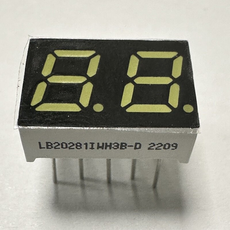2 Digit 7mm 7 Segment LED Display Common Cathode for Home Appliances