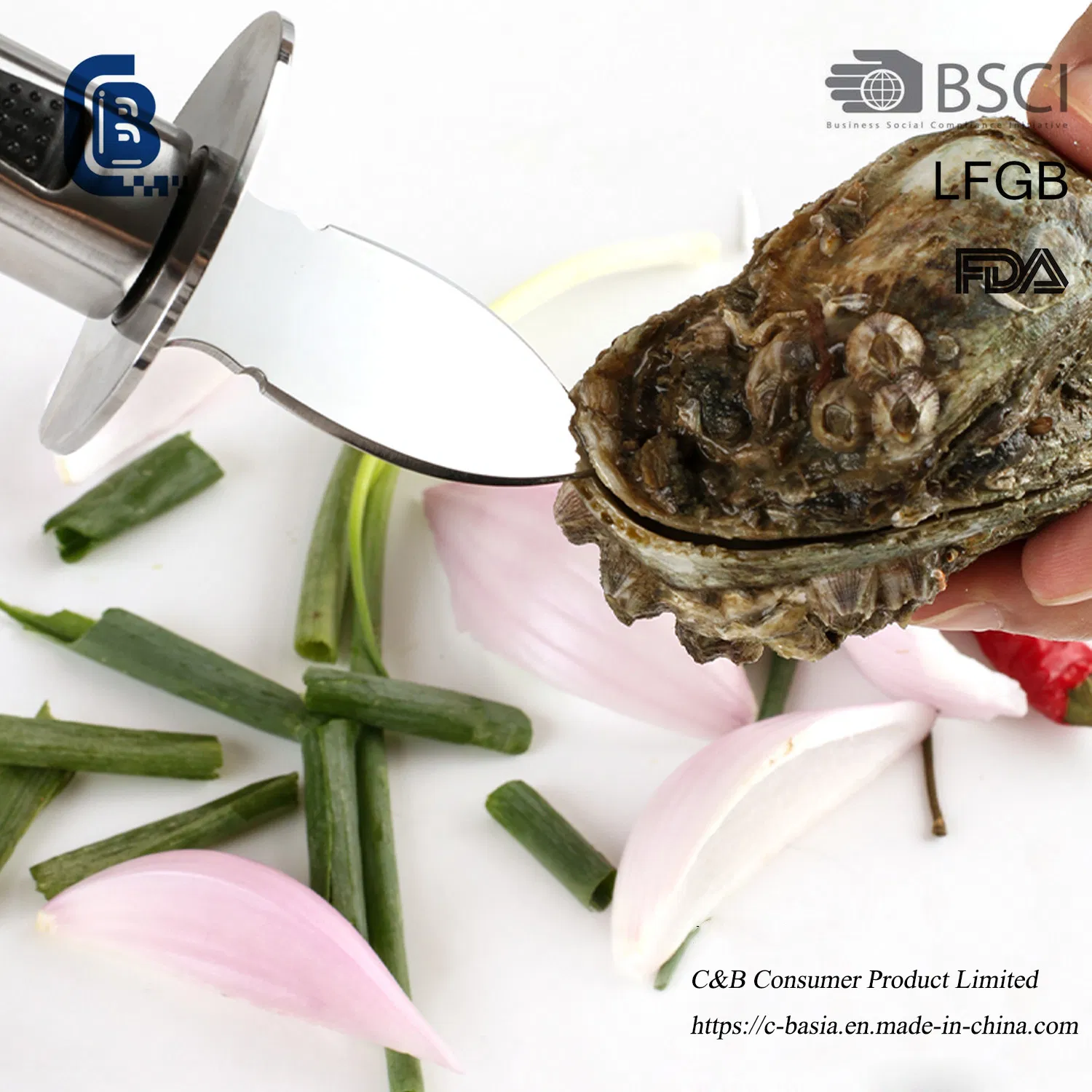 Нож для устриц с деревянной ручкой