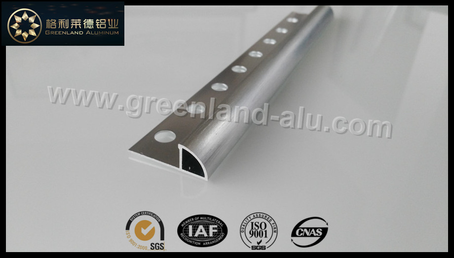 Matt Golden Aluminum Profile Round Corner Edge Trim10mm Height