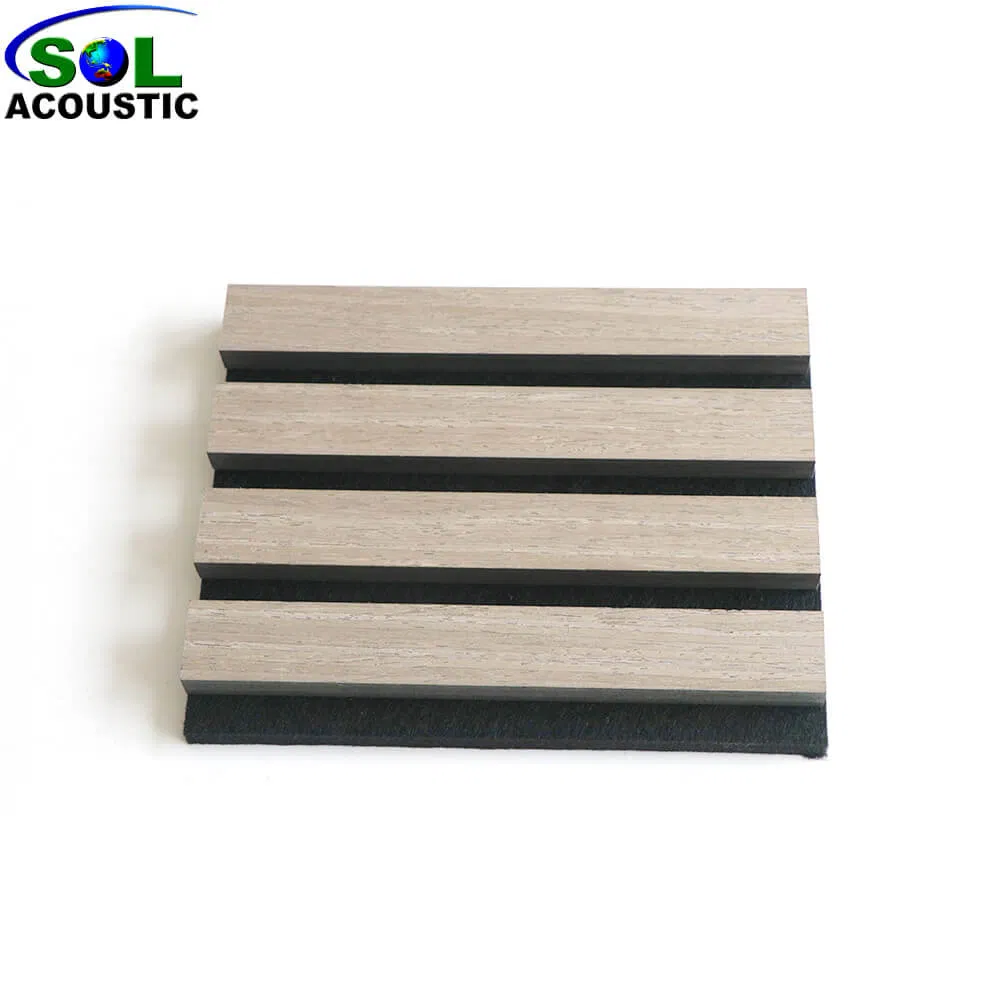 Sol Acoustic Wall Covering Wood Veneer Felt Acoustic Panel CE Approved