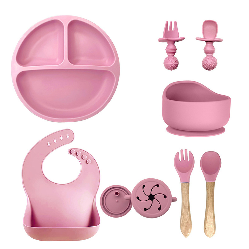 Dishwasher Safe Baby Plates Sets Silicone Feeding Plates for Sale