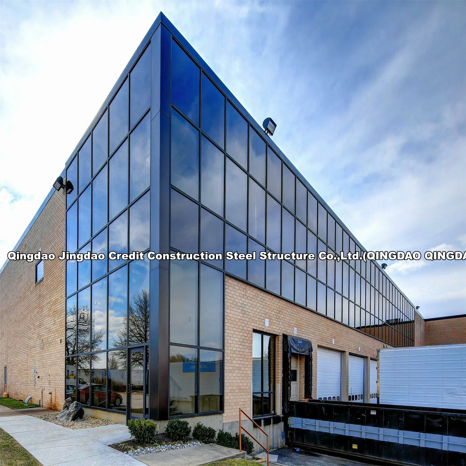 New Design Fabricated Industrial Modular Modern Mobile Prefabricated Prefab Workshop Warehouse Factory Steel Frame Construction Building Glass