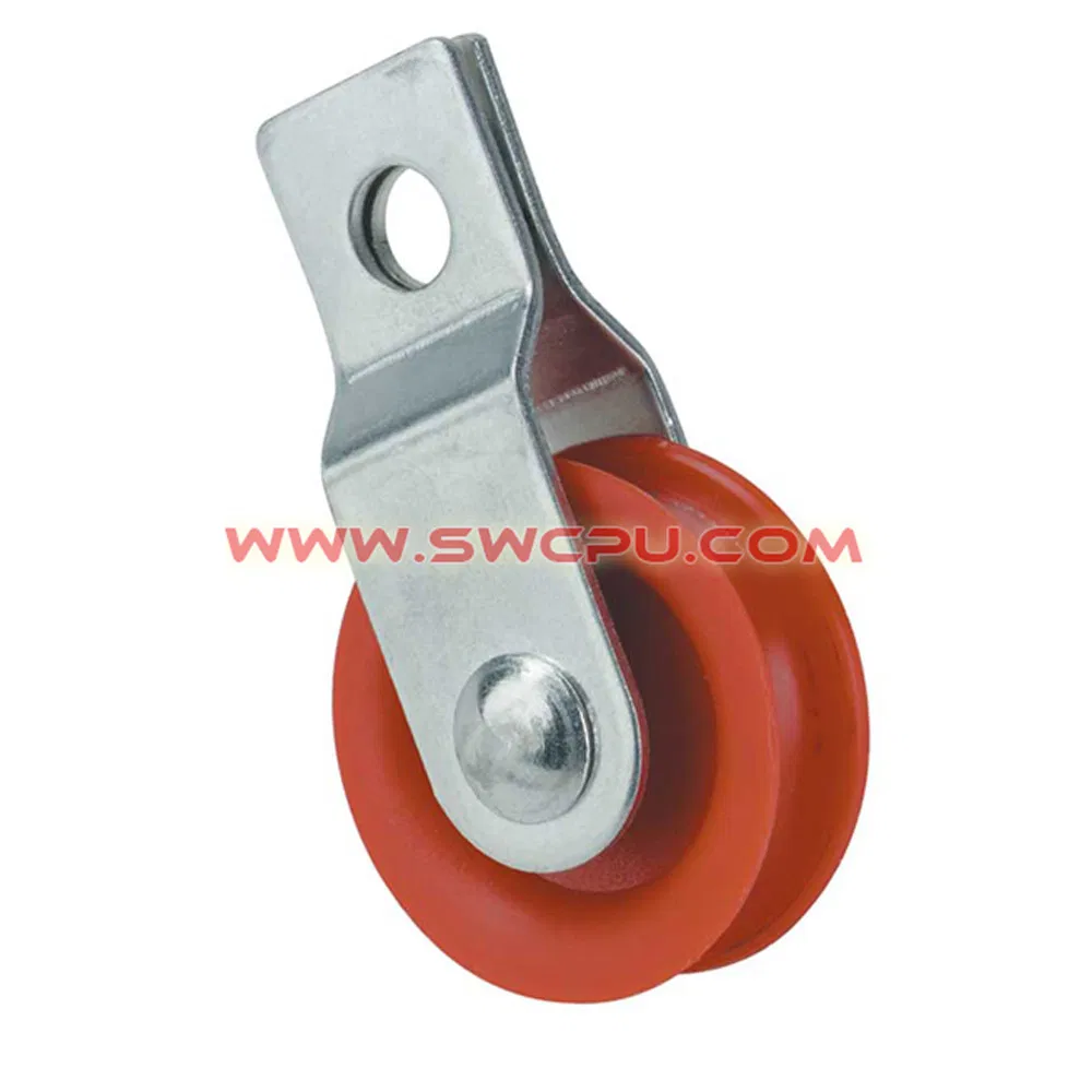 Heavy Duty PU Wheels Mc Nylon ABS Plastic Sheave with Hook