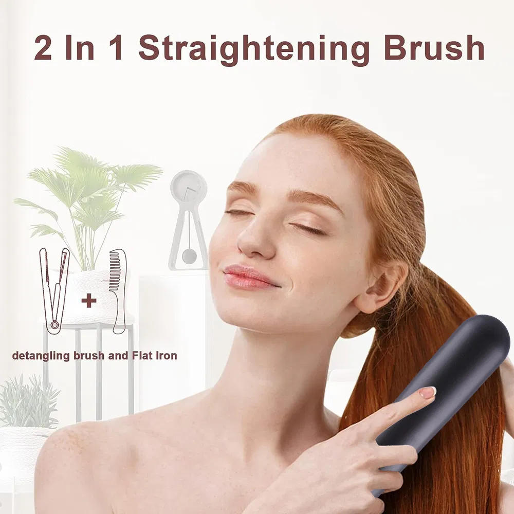 Mini Portable USB Hair Straightener Comb Ionic Hair Straightener Brush