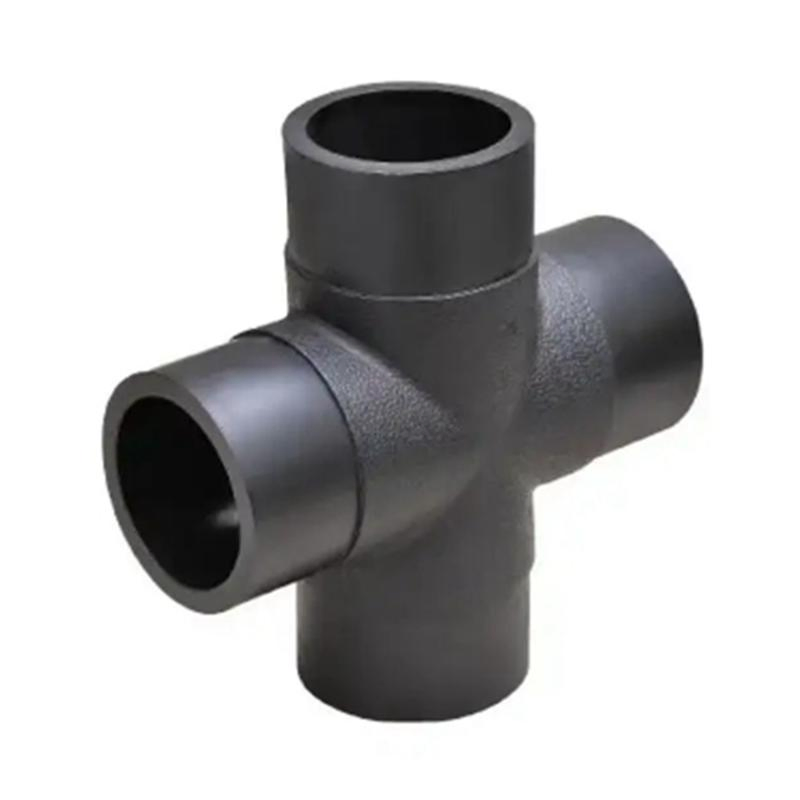 Butt Fusion HDPE Pipe Fittings Cross Tee