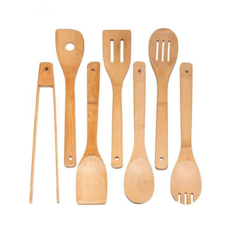 Natural Eco Bamboo Spatula Set for Cooking Kitchen Tools