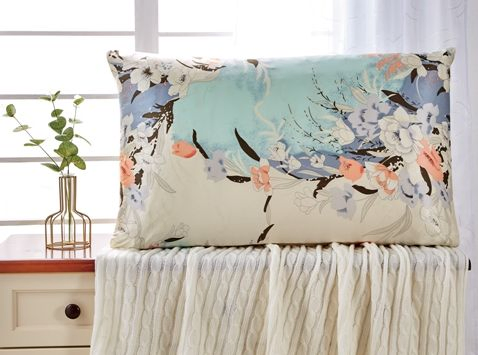 Hotsale and Popular China Customized 100% Mulberry Silk Pillowcase with Hidden Zipper Queen Size Printing Design, Flower