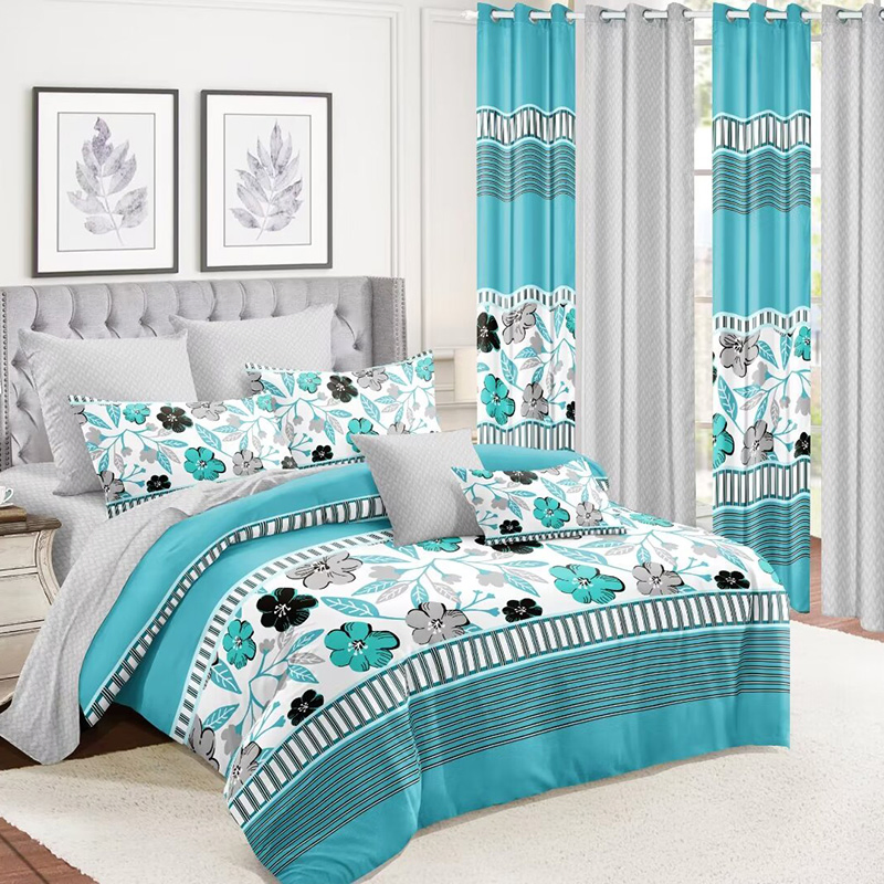 Grey Printed Bedding Sabanas Bedcover Comforter Duvet Cover Quilts Bedspread with Pillowcases Us King Coverlets Custom Microfiber Polyester Home Textile