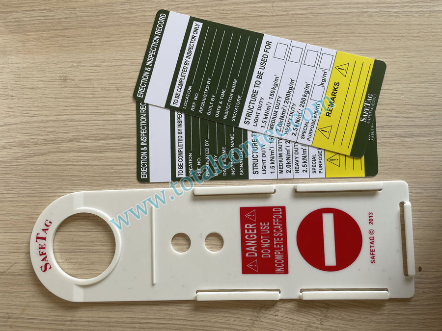 Engineering Plastic Safety Lockout Warning Scaffold Safety Tag