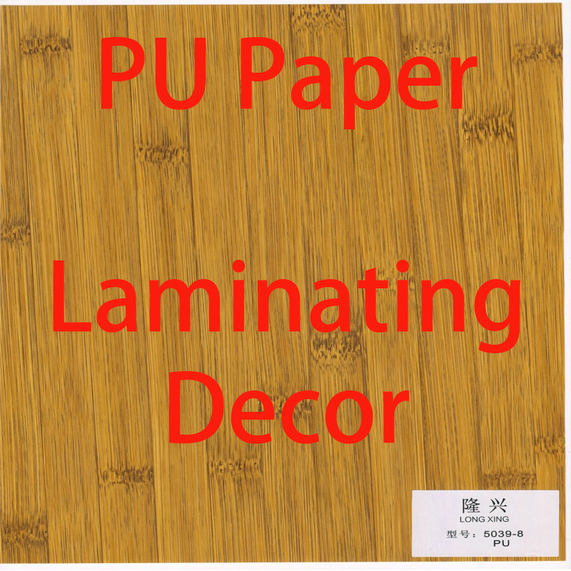 Factory Wholesale 30g 40g 45g 50g 60g 65g 70g 80g PU Paper for Furniture Decoration Wood Grain Paper Finish Foil Paper PU Paper