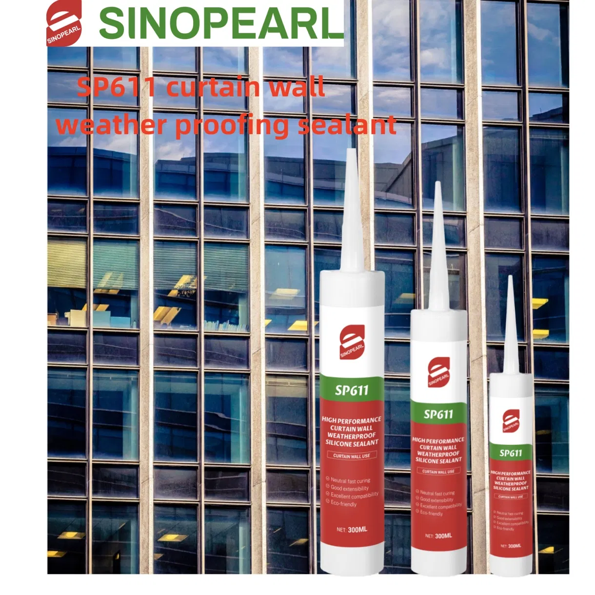 High Modulus Office Building Weatherproof Insulation Caulking Adhesive Glue Curtain Wall Silicone Sealant