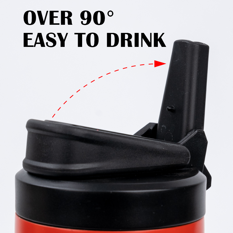 Термос спортивный 950 мл с трубочкой, нержавеющая сталь