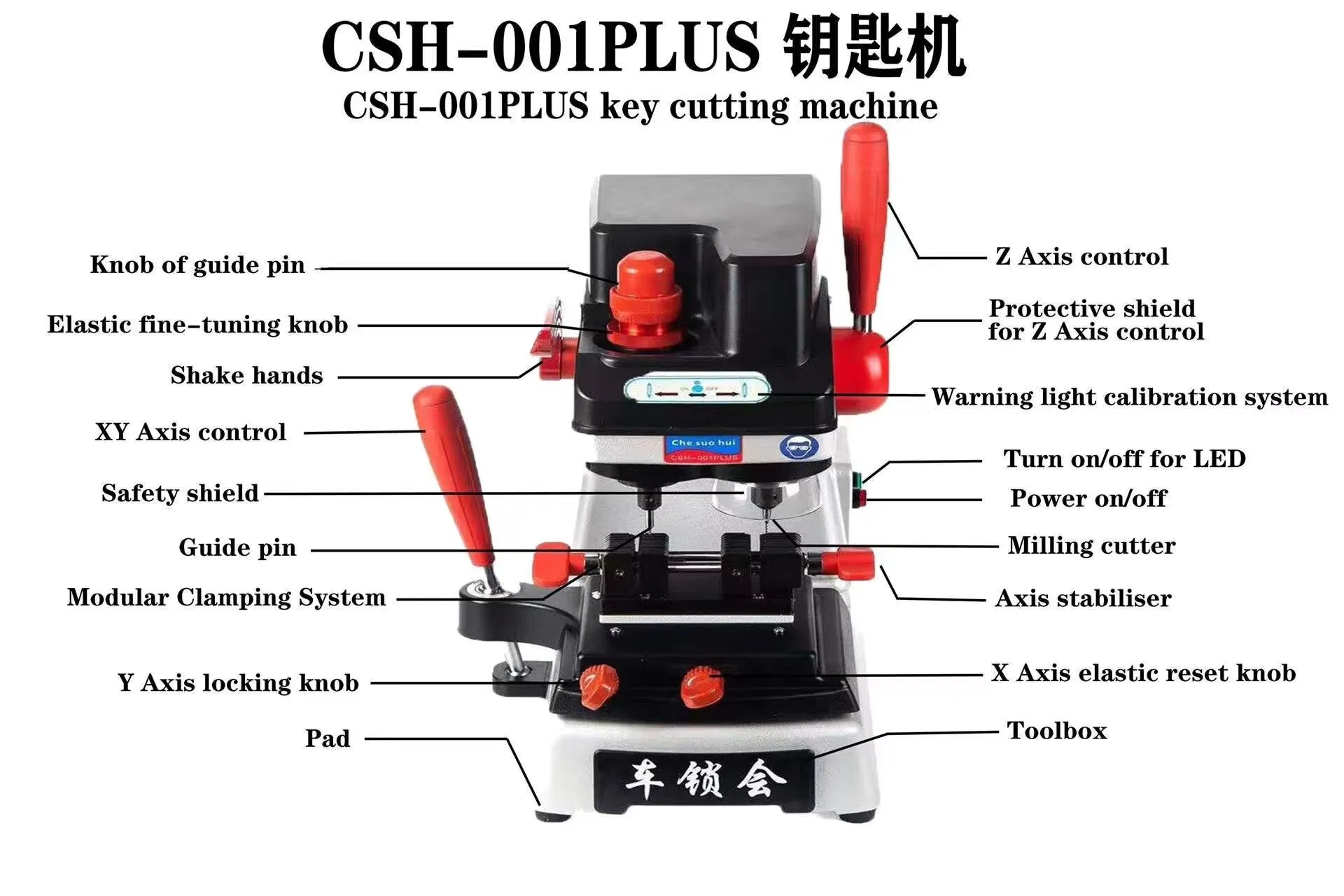 Popular Lock Pick Set Csh001-Plus Key Cutting Machine