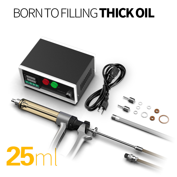 Preheating 25ml 50ml Thick Oil Distillate Oil Cart Filling Gun Handheld Disposable Empty Pen Cart Filler Gun