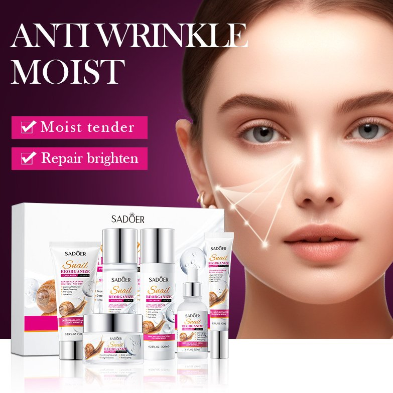 Online Wholesale and Retail Snail Reorganize Collagen Nourishing Skin Care Products Refreshing Hydrating Moisturizing Skin Care Set