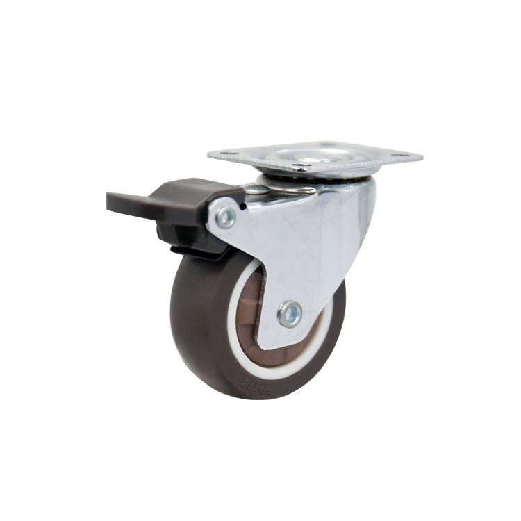 25 12 Customized Rubber Tyre Heavy Duty Wheel Chrome Caster in China