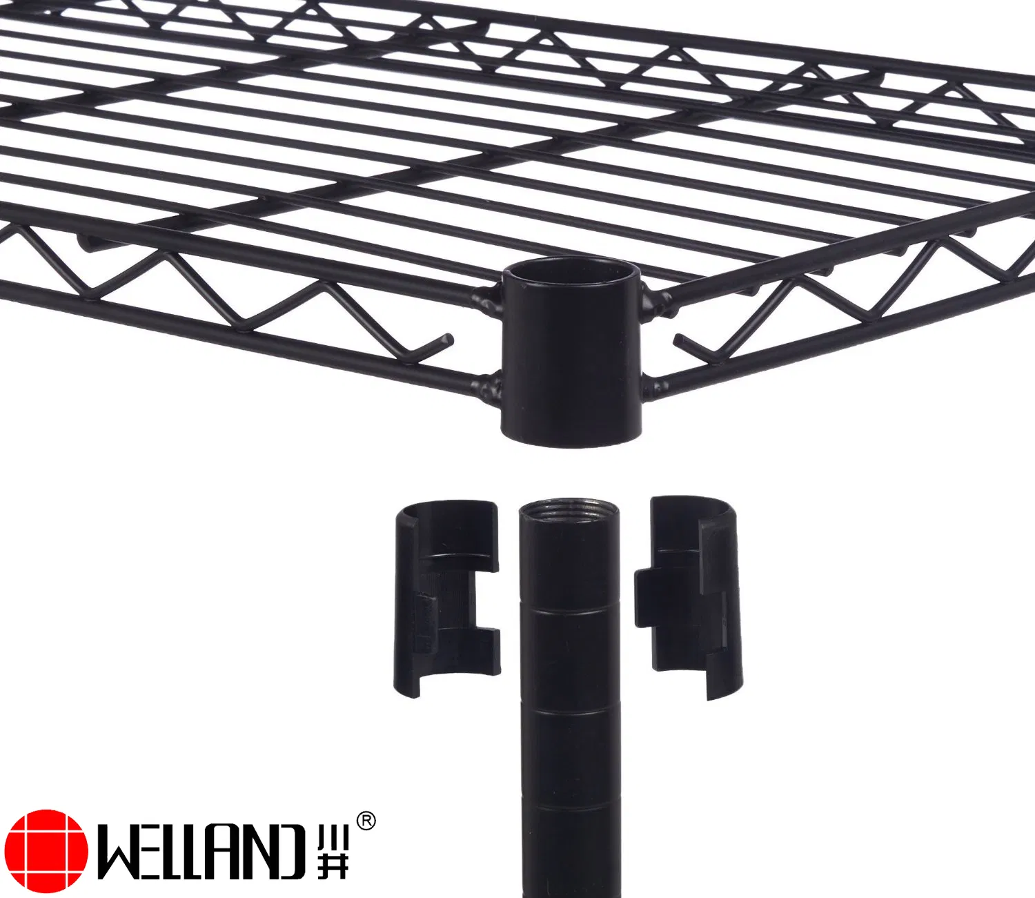 Freestanding Laundry Storage Shelf for Over Washer and Dryer with with Wire Basket