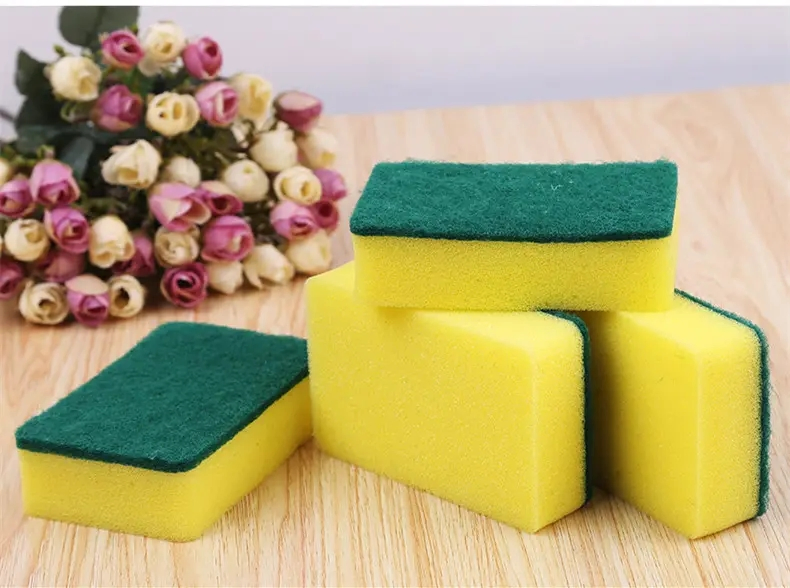Dishwashing Sponge Kitchen Supplies Dishwashing Sponge Scouring Pad Household Cleaning Dishcloth High-Density Scouring Pad Sponge