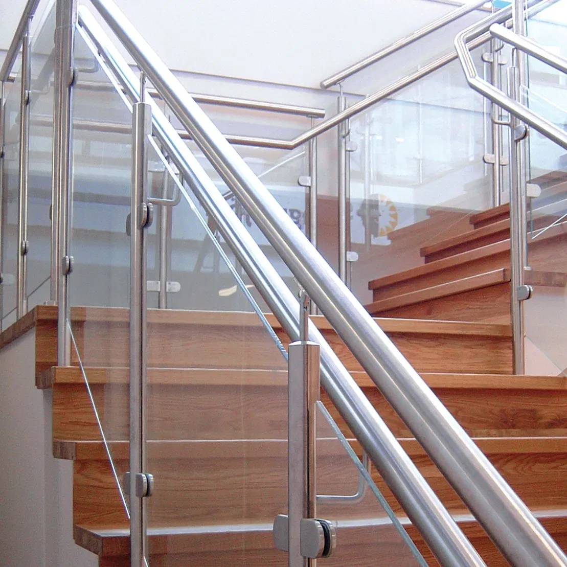 Premium Tempered Clear Glass Railing with Stainless Steel Design