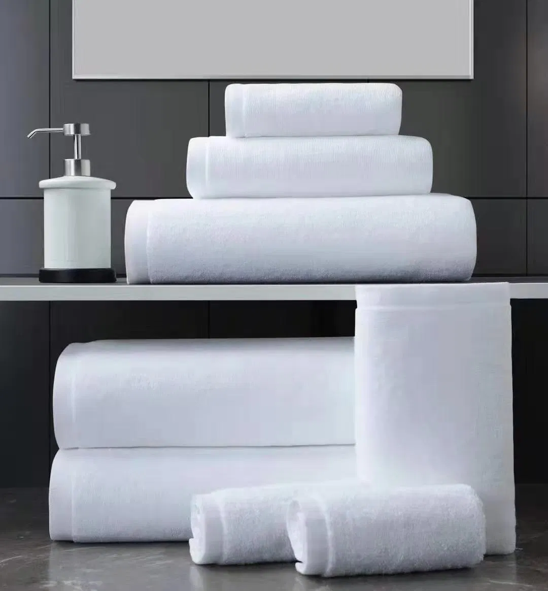 Luxury White Terry Hotel Cotton Bamboo Bath Towel