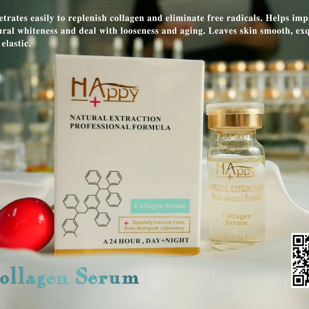 Wholesale Cosmetics Instantly Ageless Happy+ Collagen Serum Advanced Clinicals Best Collagen Serum