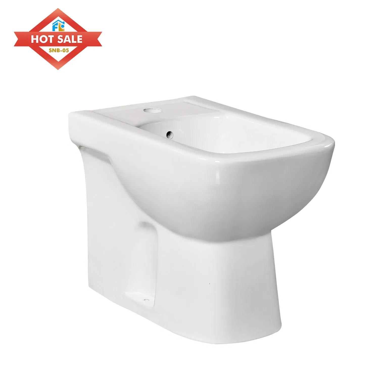 Fluor Hot Sale Luxury Modern Square Ceramic Sanitary Ware Bidet for Bathroom with CE Certified