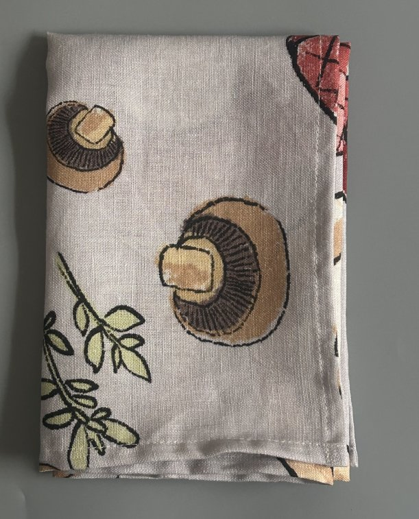 Custom Digital Printed Linen Kitchen Napkins