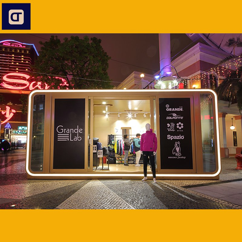 CT Portable Meeting Pod in Black, Orange, and Green